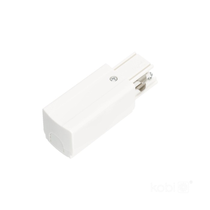 Alimentation pour rail à 3 circuits DROIT blanc Kobi