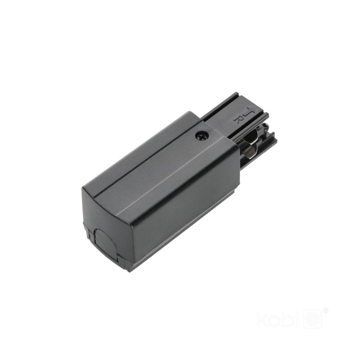 Alimentation pour rail à 3 circuits DROIT noir Kobi