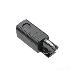 Alimentation pour rail à 3 circuits DROIT noir Kobi