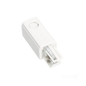 Alimentation pour rail à 3 circuits GAUCHE blanc Kobi