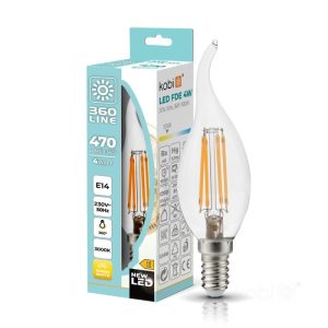 Ampoule à filament LED FDE E14 4W 3000K Kobi 360 Line