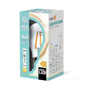 Ampoule à filament LED FGS 11,5W E27 3000K Kobi 360 Ligne