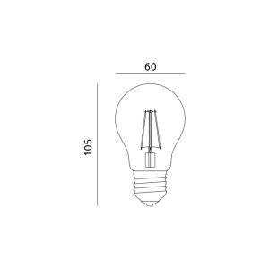 Ampoule à filament LED FGS 7W E27 3000K Kobi 360 Line