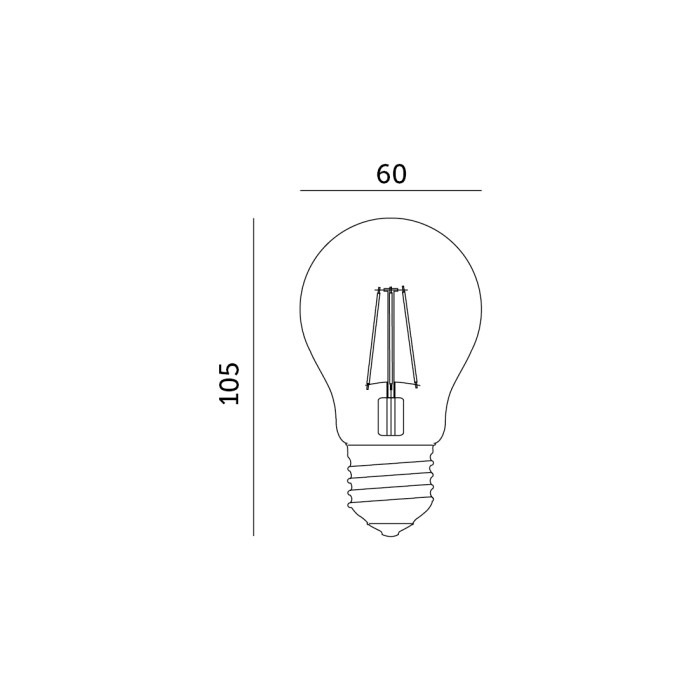 Ampoule à filament LED FGS 7W E27 3000K Kobi 360 Line