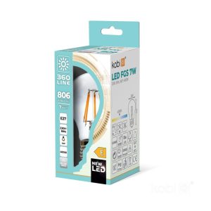 Ampoule à filament LED FGS 7W E27 4000K Kobi 360 Line