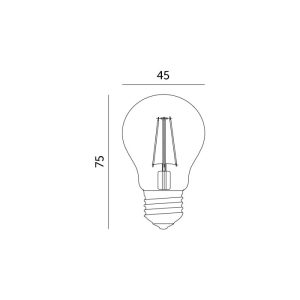 Ampoule à filament LED FMB 1,3W E27 3000K Kobi 360 Line
