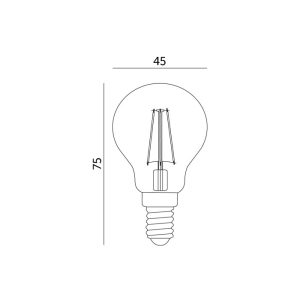 Ampoule à filament LED FMB E14 4W 3000K Kobi 360 Line