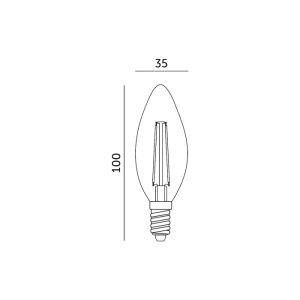 Ampoule à filament LED FSW E14 4W 3000K Kobi 360 Line
