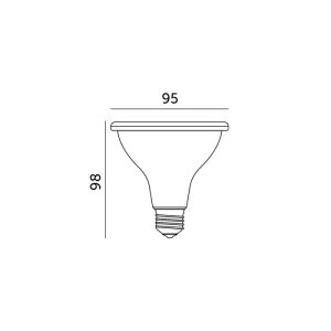 Ampoule de croissance LED LED PLANTY W E27 9W E27 1200K Blanc Kobi Design