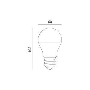 Ampoule LED avec détecteur de mouvement GS 9W E27 3000K LX Kobi Premium