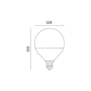 Ampoule LED G120 24W E27 3000K Kobi