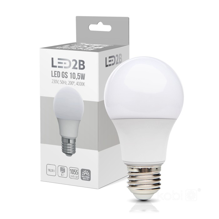 Ampoule LED GS 10,5W E27 4000K LED2B