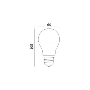 Ampoule LED GS 8,5W E27 6500K LED2B