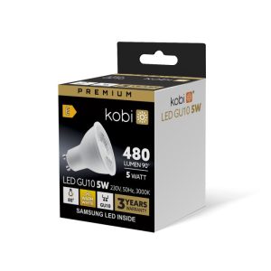 Ampoule LED GU10 5W 3000K Kobi Premium