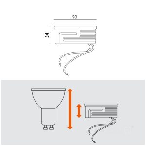 Ampoule LED INSERT 6,5W 3000K blanc laiteux Kobi