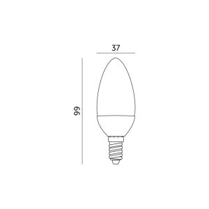 Ampoule LED SW 3W E14 3000K Kobi