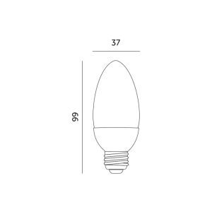 Ampoule LED SW 6W E27 6000K Kobi