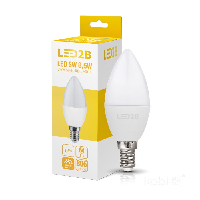 Ampoule LED SW 8,5W E14 3000K LED2B