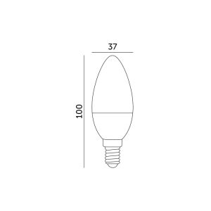 Ampoule LED SW 8,5W E14 4000K LED2B