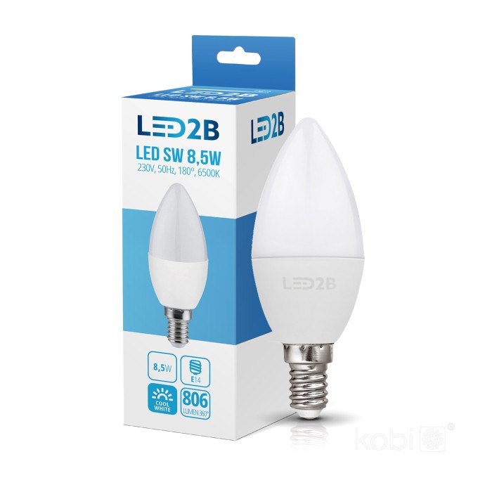 Ampoule LED SW 8,5W E14 6500K LED2B