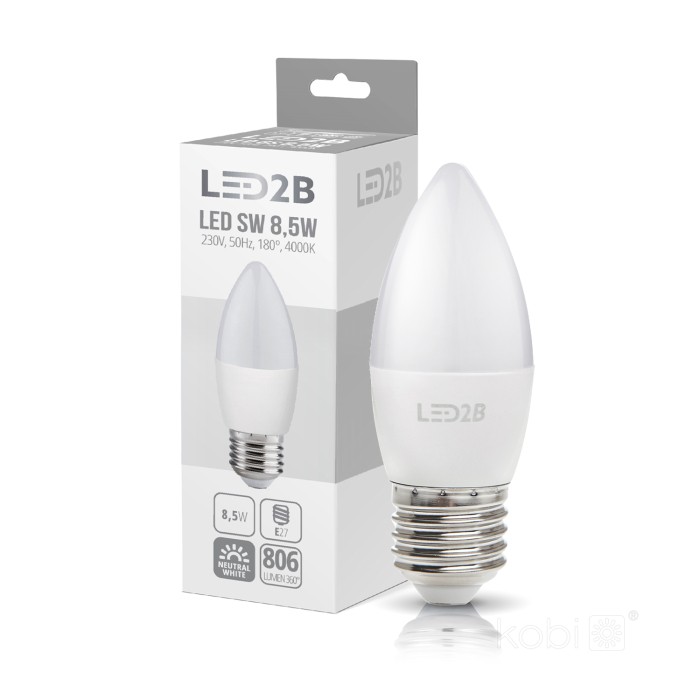 Ampoule LED SW 8,5W E27 4000K LED2B