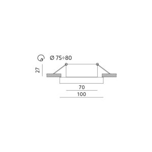 Anneau de downlight BETONPOINT R-B noir JVS