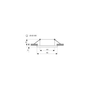 Anneau de downlight OH26 noir Kobi