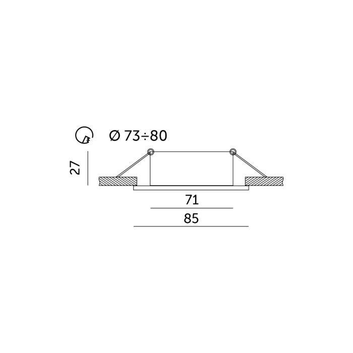 Anneau de downlight OH29 noir mat Kobi