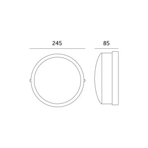 Appareil d'éclairage WEGA 75W/PC E27 blanc