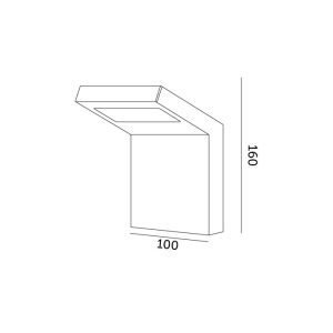 Applique murale de jardin LED INDUO K 10W 4000K IP54 Kobi