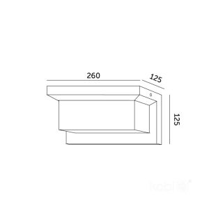 Applique murale de jardin LED LENTERO 12W 4000K LX IP54 noir LED2B
