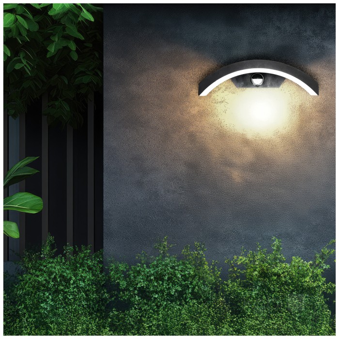 Applique murale de jardin LED OME 10W 4000K LX IP54 noir LED2B