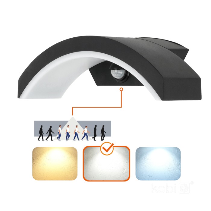Applique murale de jardin LED OME 10W 4000K LX IP54 noir LED2B