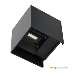 Applique murale de jardin LED QUERK 2x3W 3000K IP54 noire LED2B