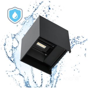 Applique murale de jardin LED QUERK 2x3W 3000K IP54 noire LED2B