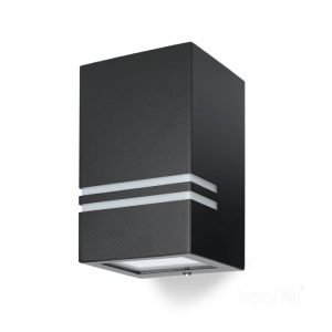 Applique murale de jardin QUAZAR 11 1xGU10 IP44 noir Kobi