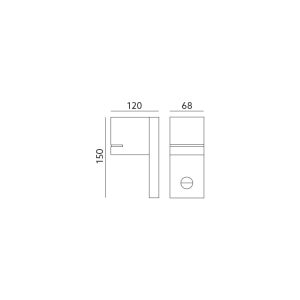 Applique murale de jardin QUAZAR 13 1xGU10 IP44 noire Kobi