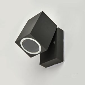 Applique murale de jardin QUAZAR 15 1xGU10 IP44 noir Kobi