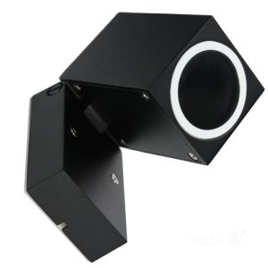Applique murale de jardin QUAZAR 15 1xGU10 IP44 noir Kobi