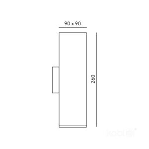 Applique murale de jardin QUAZAR 4 2xGU10 IP44 noir Kobi