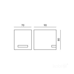Applique murale de jardin QUAZAR 8 1xGU10 IP44 grise Kobi
