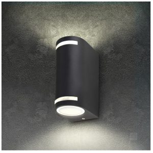 Applique murale de jardin QUAZAR 9 2xGU10 IP44 gris Kobi