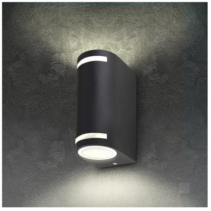Applique murale de jardin QUAZAR 9 2xGU10 IP44 gris Kobi
