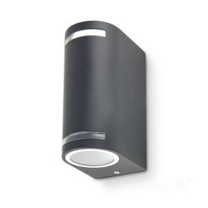 Applique murale de jardin QUAZAR 9 2xGU10 IP44 gris Kobi