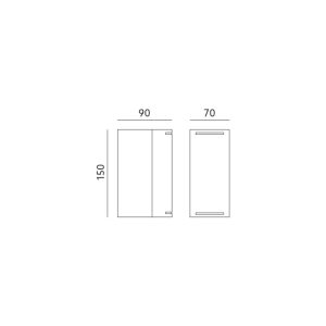 Applique murale de jardin QUAZAR 9 2xGU10 IP44 gris Kobi