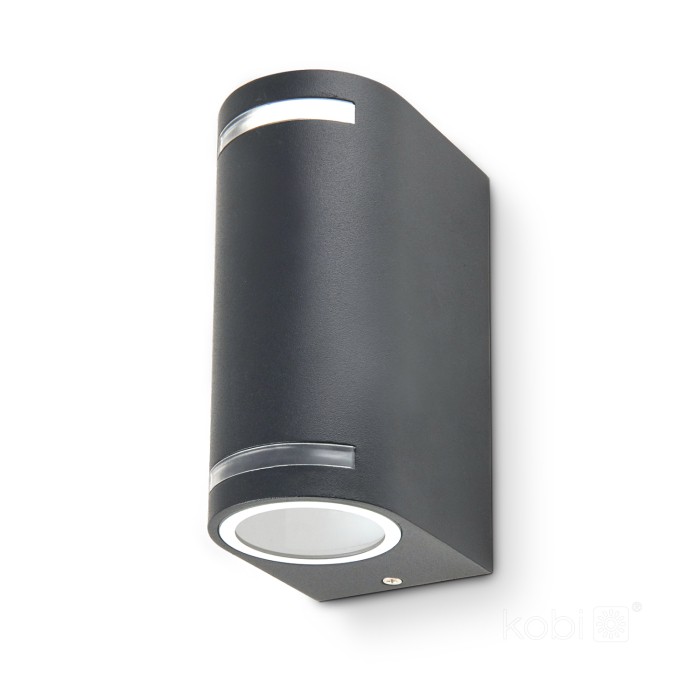 Applique murale de jardin QUAZAR 9 2xGU10 IP44 gris Kobi