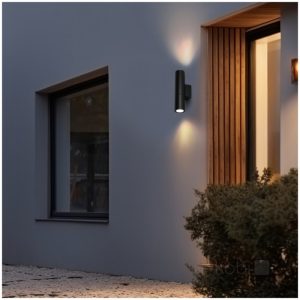 Applique murale de jardin QUERK 3 2xGU10 IP54 noir LED2B