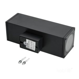 Applique murale de jardin QUERK 4 2xGU10 IP54 noir LED2B