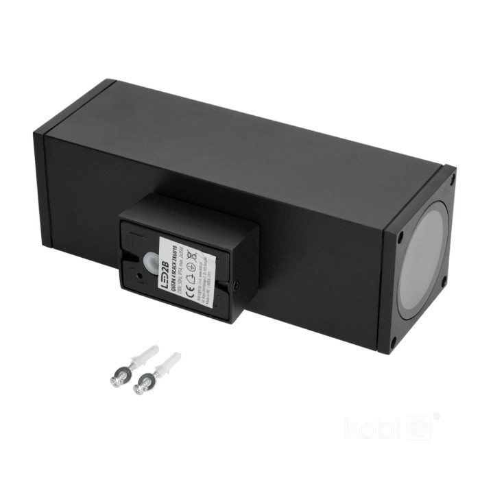 Applique murale de jardin QUERK 4 2xGU10 IP54 noir LED2B