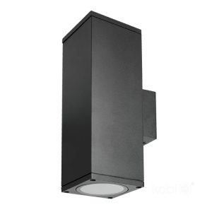Applique murale de jardin QUERK 4 2xGU10 IP54 noir LED2B